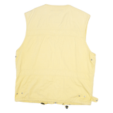 PADDLESKI Mens Yellow Cotton Blend Zip Vest 2XL Lightweight Workwear Outdoor