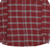 WRANGLER Mens Red & White Check Shirt M Long Sleeve Button Casual Cotton