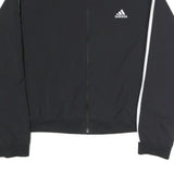 ADIDAS Womens Black White Sportswear Zip Jacket XL Polyester Plain