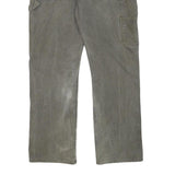 DICKIES Mens Regular Fit Cotton Blend Grey Workwear Trousers W36 L30 Utility Zip