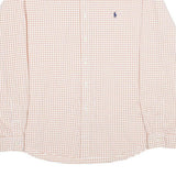 RALPH LAUREN Mens White & Orange Check Shirt 2XL Classic Cotton Button-Down