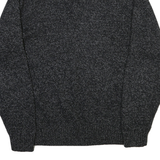 CHAPS Mens Black & Grey Patterned Jumper Half Zip Crew Neck Basic Knit XL Cotton