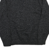 CHAPS Mens Black & Grey Patterned Jumper Half Zip Crew Neck Basic Knit XL Cotton