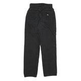 DICKIES Womens Jeans Black Relaxed Straight Denim Medium W26 L31 Workwear