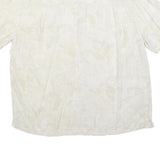 MERONA Mens White & Cream Cotton Blend Shirt XL Summer Casual Button