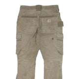 CARHARTT Mens Cotton Blend Beige Regular Fit Straight Trousers W31 L30 Workwear