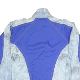 DESSE SPORTS Mens Blue & Pale Abstract Pattern Track Jacket S Polyester Blend