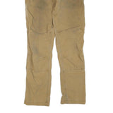 CARHARTT Mens Regular Fit Jeans Beige Cotton Blend W32 L31 Workwear Utility Zip