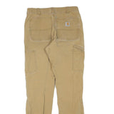 CARHARTT Mens Regular Fit Jeans Beige Cotton Blend W32 L31 Workwear Utility Zip