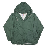 BE WEAR Mens Green Outdoor Jacket XL Polyester Blend Plain Button Closure Hooded