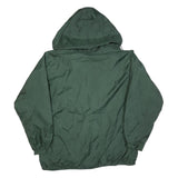 BE WEAR Mens Green Outdoor Jacket XL Polyester Blend Plain Button Closure Hooded
