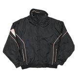 NEWFACE Mens Black & Pink Polyester Blend Zip Jacket L Outerwear Sport Casual