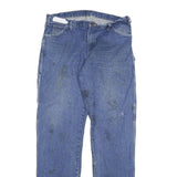 DICKIES Mens Blue Regular Fit Straight Denim W36 L37 Durable Workwear Jeans Zip