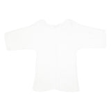 JAEGER Womens White Basic Cotton Top 3/4 Sleeve Round Neck M Casual