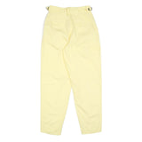 OUT OF AFRICA Womens Cotton Blend Yellow Regular Trousers W26 L30 Casual Comfort