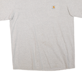 CARHARTT Mens Grey Pocket T-Shirt L Short Sleeve Crew Neck Cotton Blend Casual
