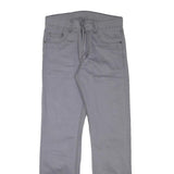 LEE Mens Cotton Blend Grey Regular Straight Trousers W29 L30 Zip Closure Casual