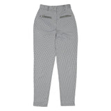 Womens Cotton Blend Check Regular Fit Straight Leg Trousers W26 L29