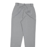 Womens Cotton Blend Check Regular Fit Straight Leg Trousers W26 L29