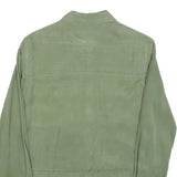 JACK WILLS Womens Green Plain Shirt UK 8 Button Long Sleeve Casual Lightweight