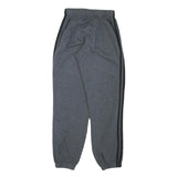 ADIDAS Mens Joggers Grey Black S W26 L30 Cotton Blend Slim Tapered Fit