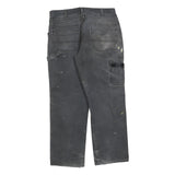 DICKIES Mens Cotton Blend Black Regular Straight Trousers W34 L32 Workwear