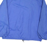 IMP PRINT Mens Blue Coach Jacket M Nylon Button Plain Lightweight