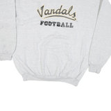 PORT & COMPANY Mens Grey Vandals Football Crew Neck XL Cotton Blend Sweatshirt