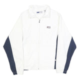 FILA Mens White & Navy Zip Jacket M Polyester Sport Casual Lightweight
