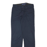 DICKIES Mens Cotton Blend Navy Regular Straight Trousers W27 L30 Workwear