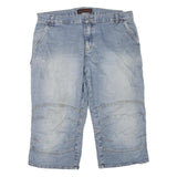 EXE DENIM Mens Denim Blue Casual Shorts L W38 Cotton Blend Relaxed Fit