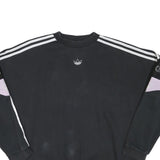 ADIDAS Mens Black & Purple Crew Neck S Cotton Blend Pullover Sweatshirt