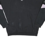 ADIDAS Mens Black & Purple Crew Neck S Cotton Blend Pullover Sweatshirt