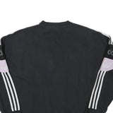 ADIDAS Mens Black & Purple Crew Neck S Cotton Blend Pullover Sweatshirt