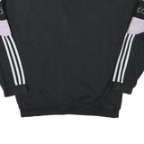 ADIDAS Mens Black & Purple Crew Neck S Cotton Blend Pullover Sweatshirt