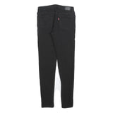 LEVI'S Girls Cotton Blend Black Slim Skinny Trousers W24 L26