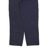 CARHARTT Mens Cotton Blend Navy Relaxed Straight Trousers W34 L32 Workwear Zip