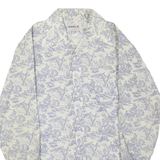 ARROW Mens White Blue Printed Shirt L Casual Long Sleeve Button Closure