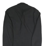 Mens Black Classic Jacket S Polyester Blend Plain Button Closure Formal