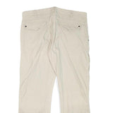 ANGELO LITRICO Mens Cotton Blend Beige Relaxed Straight Trousers W38 L31 Casual