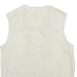 DOCKERS Mens Cream Argyle Patterned V-Neck Acrylic Jumper Vest M Casual Smart