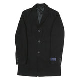 NEXT Womens Black Wool Jacket S Button Closure Classic Formal Coat