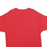 CHAMPION Mens Red XL Graphic T-Shirt Short Sleeve Crew Neck Casual Cotton Blend