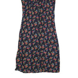 STUDIO Womens Black Floral Day Cotton Blend Dress Short Sleeve M Summer