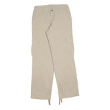 CARHARTT Womens Beige Regular Straight Trousers W27 L32 Cargo Cotton Blend Zip