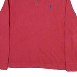 POLO RALPH LAUREN Mens Red Cotton Blend Plain Pullover Jumper Crew Neck XL
