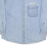 LEE Mens Blue Cotton Denim Shirt L Button Down Collar Casual Workwear