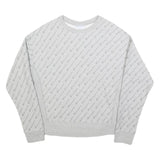 CHAMPION REVERSE WEAVE Womens Grey Crew Neck L Cotton Blend Printed Sweatshirt
