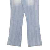 DOLCE & GABBANA Womens Blue Regular Bootcut Denim Medium W31 L29 Distressed Zip