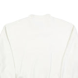 SDI Womens White Ski Wear Collar XL Cotton Blend Pullover Sweatshirt Ski Style